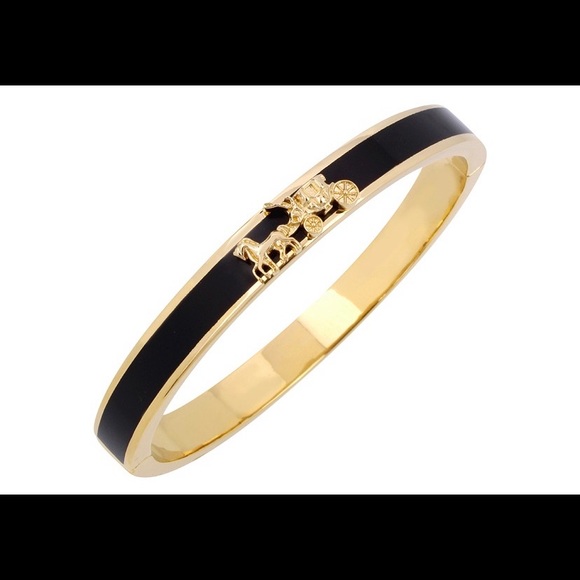 NWT. Coach bangle bracelet with iconic Coach horse and carriage motif. - Picture 6 of 7
